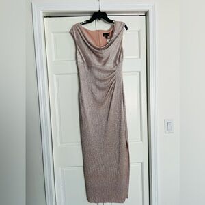 Gorgeous light pink wedding guest dress